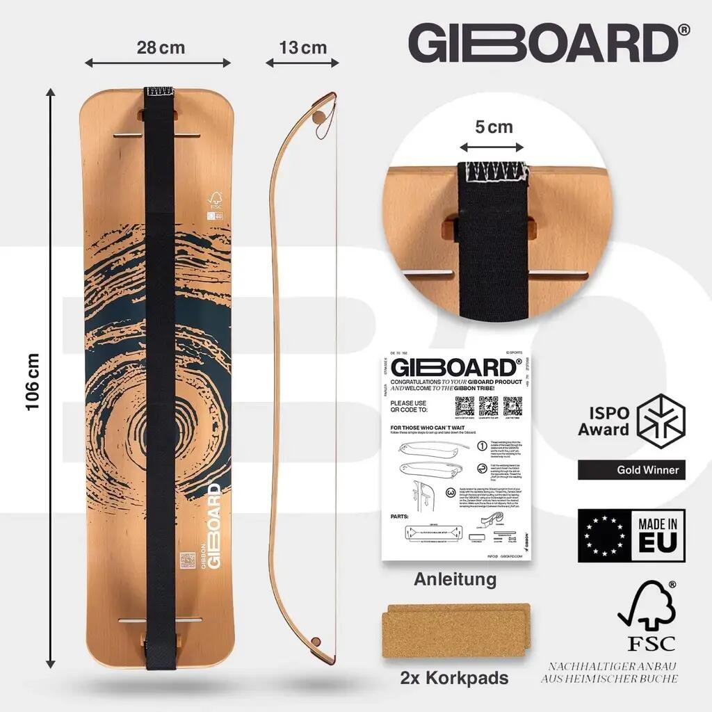 Maße und Lieferumfang des Gibbon Giboard Active