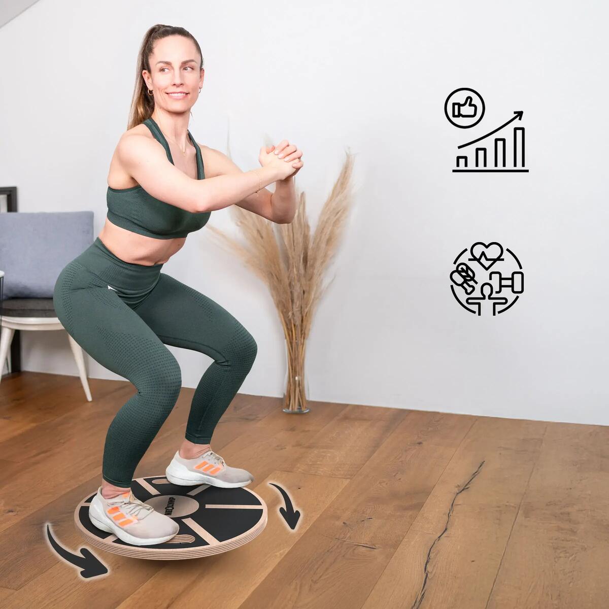 Kniebeuge auf dem NEOLYMP Balance Board