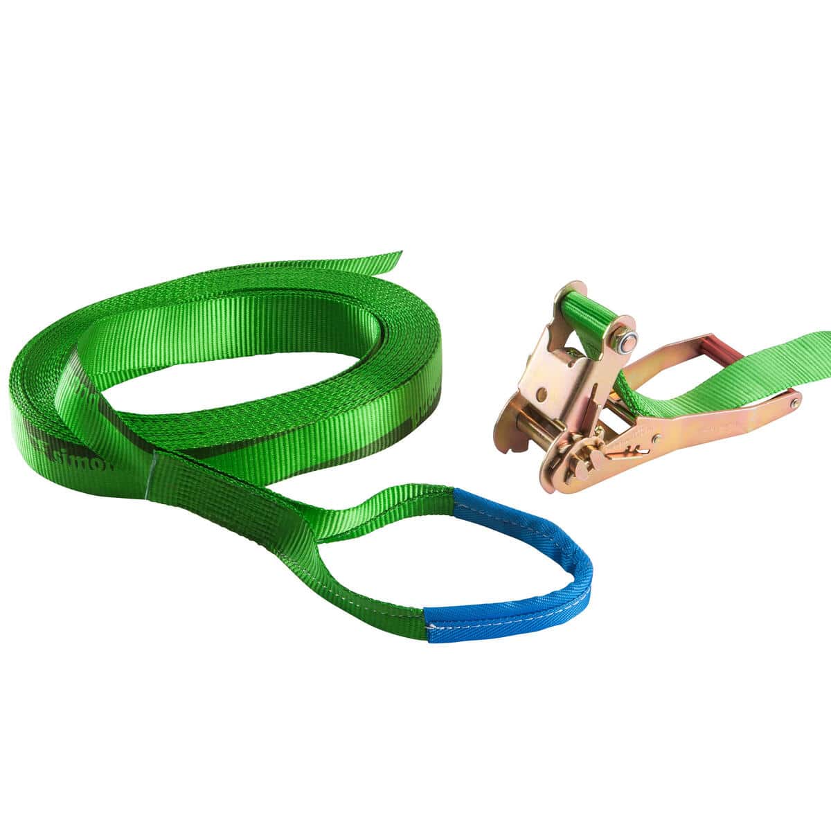 Gurtband und Ratsche der Decathlon Simond Slackline